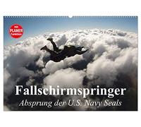 Fallschirmspringer. Absprung der U.S. Navy Seals (Wandkalender 2026 DIN A2 quer), CALVENDO Monatskalender: Fallschirmspringer des U.S. Militärs beim Absprung