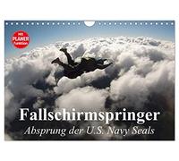 Fallschirmspringer. Absprung der U.S. Navy Seals (Wandkalender 2026 DIN A4 quer), CALVENDO Monatskalender: Fallschirmspringer des U.S. Militärs beim Absprung