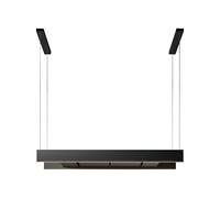 Falmec Cappa Cucina Design Light Isola 120 Cm Nero