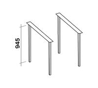 Falmec Kit Estensione Tralicci Cappa Spazio 130 KACL.742#HF Nero