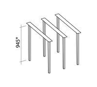 Falmec Kit Estensione Tralicci Cappa Spazio 180 KACL.748#IF Inox