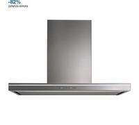 Falmec Lumina Nrs Parete/Wall 120 C0001 Vetro Nero Cono Inox 220-240V 50-60Hz T80 S/Filtro Cappa Parete | Classe A+ | 90 cm, NRS, Touch Control