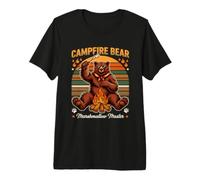 Falò Bear Marshmallow Master Funny Camping Maglietta Premium