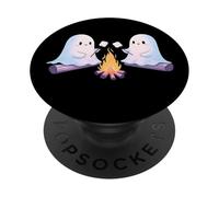 Falò spettrale arrosto Marshmallow Halloween Camp Fire PopSockets PopGrip Adesivo