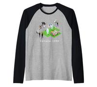 Falsa Luna Landing Spara Nevada Area 51 Bufala Maglia con Maniche Raglan