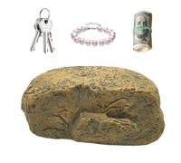 Falsa scatola delle chiavi di roccia, Cassetta delle chiavi in pietra,Scatola di immagazzinaggio creativa con pietra simulata - L'ornamento della novità della statua impermeabile all'aperto