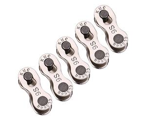 Falsamaglia Catena Bici, 5 Paia Catena a Sgancio Rapido per Bici per Impieghi Gravosi Collegamento Principale Falsa Maglia Catena Con Connettore Giunto Magico per Velocità 8/9/10(9 velocità)