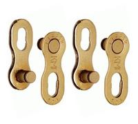 KMC 10 Speed Missinglink, Collegamento Unisex-Adulto, Ti-N Gold, 2 Paia