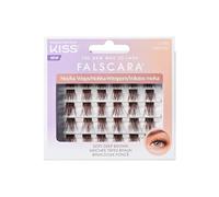 FALSCARA - Set di extension per ciglia artificiali, 24 ciglia, colore: marrone mocha, naturale, impermeabile, personalizzabile, riutilizzabile, 24 ciglia, ciglia..