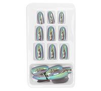 False chiodi artificiali unghie false copertura piena consigli falsi per unghie premi su unghie 24pcs alla moda topi per nail art color brillante per feste matrimoni (LG06)