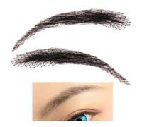 False Eyebrows Human Hair - 1 Pair Real Hair Brows, Reusable Fake Lace