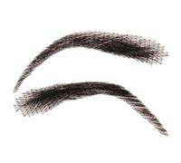 False Eyebrows Human Hair - 1 Pair Real Hair Brows, Reusable Fake Lace Eyebrows | Natural Breathable Eyebrow Extensions Realistic Look, Easy Application for Holiday Makeup Theater Cosplay Part