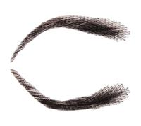 False Eyebrows Human Hair | 1 Pair Real Hair Eyebrows | Reusable Fake Lace Eyebrows, Breathable Natural-Look Eyebrow Extensions for Holiday Makeup and Daily Wear, Breathable Fake Eyebrows