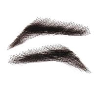 False Eyebrows Human Hair, 1 Pair Real Scalp Brows, 2.36 Inches Reusable Fake Lace, Breathable Extensions for Holiday Makeup, Natural-Looking Groomed Enhancement to Men, and Women