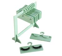 False Eyelash Storage Stand, Lash Extension Holder, Makeup Organizer, 10 Hangers Design, Compact Storage for Eyelash Grafting, Convenient Cosmetic Display, 5.91 * 2.36 * 4.33in