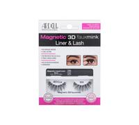 False Eyelashes Ardell Magnetic 3D Faux Mink 858 Magnetic 3D Faux Mink Lashes 858 1 Pair + Magnetic Liquid Gel Liner 2,5 G Black 1Pc Black Per Donna (Ciglia Finte)