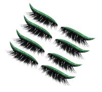 False Lashes Set, Reusable Eyelash Stickers, 4 Pair Glitter Makeup Tool With Sturdy Hold, Beauty Cosmetic System With Smart Design, Smooth Eye Enhancer Aid, Essential Fashion Accessory