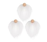 Falsi baffi - Falso zelo facciale | Barba Bianca Falsa | Gnomo gambali in pelle artificiale | 3 pezzi leggeri morbidi soffici ornamenti per San St. Patrick's Day Farmhouse Summer