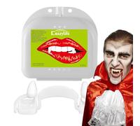 Falsi denti da vampiro - Protesi finte, retrattili realistici, materiale per cosplay, accessori per il trucco, per produzioni teatrali, feste in costume, convegni horror, film, TV