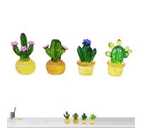 Falso di cactus, succulente finto | succulente artificiale multicolore - s succulente artificiale, multicolore e piccole decorazioni da tavola creative colorate e trasparenti per la m