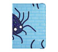 Falso Glitter Cartoon Blu Cuoio decorativo passaporto titolare per viaggio Vaccino Caso Protector Copertura Della Cassa Del Passaporto Impermeabile, Falso Glitter cartone animato blu, 1 size