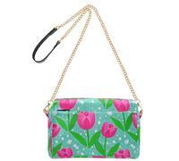 Falso Glitter Cartoon Fiore Fiore Blu Moda Crossbody Piccole Borse Per Le Donne In Pelle Vegana Croos Borse Del Corpo Zip Signora Borse A Spalla