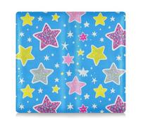 Falso Glitter Cartoon Star Colorful Premium Leather Toursuit auto registratore e assicurazione titolare della carta di guanti, organizer per carte, documento essenziale patente di guida