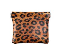 Falso Glitter Leopard Print Arancione Moda Donna Piccola Cuoio Cambiamento Borsa Decorativa Mini Caso Cosmetico per le Donne bolsas para