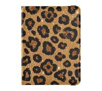 Falso Glitter Leopard Print Marrone Cuoio decorativo porta passaporto per gli uomini di viaggio Vaccino Titolare Della Carta Della Copertura Combo Passaporto Titolare Impermeabile, Falso Glitter