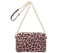 Falso Glitter Leopard Print Rosa Moda Crossbody Borse Per Le Donne In Pelle Vegana Borsa Casual Cross Body Zip Spalla Crossover Bag