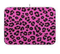 Falso Glitter Leopard Print Rosa Rosso Riutilizzabile Piatto Mat 18x24 Rettangolo Grande Scolapiatti Mat Decorativo Home Decor Essentials