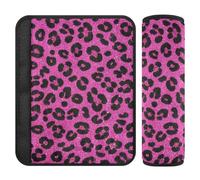 Falso Glitter Leopard Print Rose Red 2 pz cinture di sicurezza copre protegge il collo e le spalle per camion forro para cinturon de seguridad