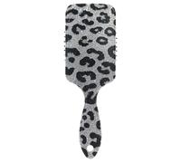 Falso Glitter Leopard Print Spazzola antistatica grigia per capelli fini Massaggio del cuoio capelluto progettato per capelli sottili con manico ergonomico cepillo para cabello rizado