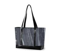 Falso Glitter Marble Grain Gray borsa professionale per le donne con cerniera con cerniera borsa tote da viaggio per infermiera lavoro con pranzo