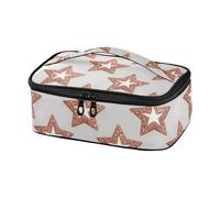 Falso Glitter Oro Rosa Stella Bianco Decorativo Isolato Borsa Da Pranzo Isolato Tote Bag Ragazze Lunch Box per Grande Capacità bulto para comida Trabajo