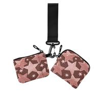 Falso Glitter Oro Rosa Stella Bianco Delle Donne Cambiamento Portafoglio Custodie Sottile Staccabile Portamonete Cambiamento Titolare con Tasca Con Cerniera per Le Signore 2 Pz billetera para tarjetas