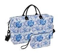Falso Lusso Blu Cristallo Trasparente Modello Decorativo Weekender Duffel Bag Sport Palestra Tote Bag con Cinghia Regolabile per Trekking Grande Capacità bolsas de para Mujer en Avion