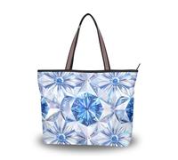 Falso Lusso Blu Cristallo Trasparente Modello di tessuto di seta con cerniera scuola tote bag elegante moda borse e borse