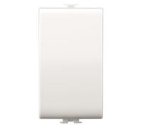 Falso Polo Serie EASY Compatibile Matix - Tappo Coprimodulo 1 Modulo per Impianti Elettrici Civili - Colore Bianco - Frutto Cieco di Riempimento - LEMAG SRL