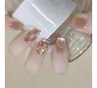 Falso quadrato con disegni di farfalle occhi di gatto lucido colla su acrilico per le donne falso artificiale