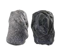 Falso sasso nascondiglio, Confezione da 2 finte pietre giardino for nascondere le chiavi for il geocaching, 10x7x5 cm(D)