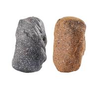 Falso sasso nascondiglio, Confezione da 2 finte pietre giardino for nascondere le chiavi for il geocaching, 10x7x5 cm(B)