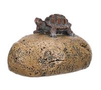 Falso sasso nascondiglio, Portachiavi a forma di tartaruga, da esterno, in resina multicolore