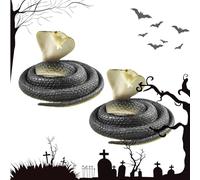 Falso serpente per giardino | 2 pezzi realistici gadget spaventosi, serpente di artificiale per bambini - per giardino, casa, dormitorio, aula, compleanno, festa dei bambini, ragazze