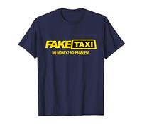 Falso Taxi - nessun Denaro nessun Problema Maglietta, Uomo, Navy, 4XL