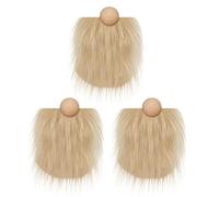 Falso Whitebeard, Barba in costume, Vistaprint, pelliccia sintetica bianca, 3 pezzi, leggero e morbido, ideale come regalo di Pasqua, San, primavera Easter St. Patrik's Day Farm House Estate