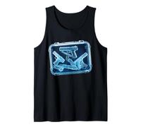 Falso X-Ray of Guns Cool Blue Graphic Design Canotta