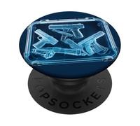 Falso X-Ray of Guns Cool Blue Graphic Design PopSockets PopGrip Adesivo