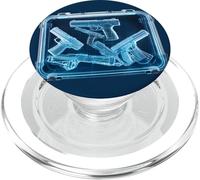 Falso X-Ray of Guns Cool Blue Graphic Design PopSockets PopGrip per MagSafe