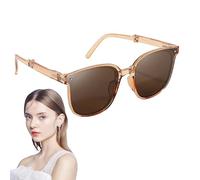 Faltsonnenbrille Damen,Quadratische polarisierte trendige | UV-Schutz- für Männer und Frauen, zum Fahren
